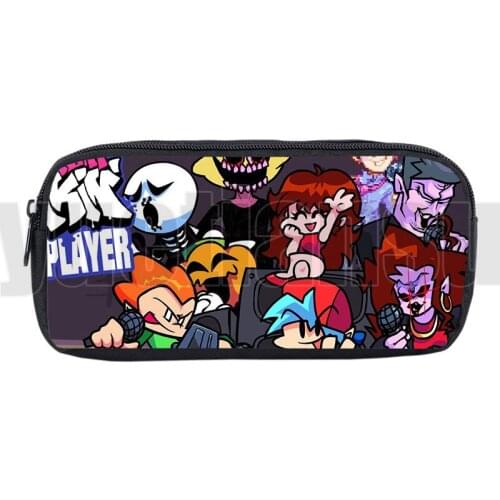 3D Print Fnf Game Friday Night Funkin Cosmetic Cases Makeup Box Pencil Case Storage Pouch School Supplies Stationery Bags