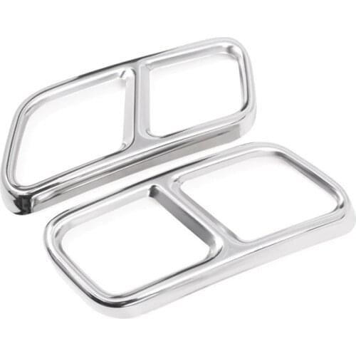 Stainless Steel Car Tail Throat Frame Decoration Cover For Mercedes Benz GLK X204 CLS 2012-2017 Exhaust Pipe Accessories