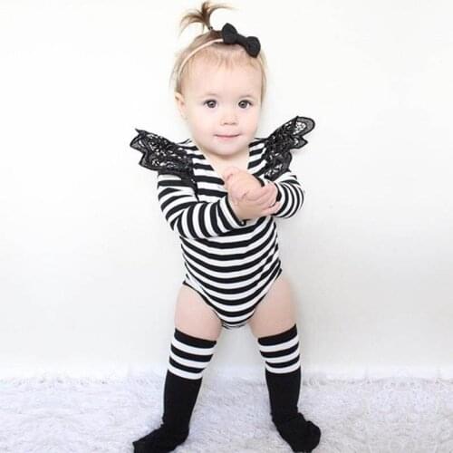 Childrens Clothes In The Spring Of Triangle Of The Girls Climb Pure Color Lace Fly Sleeve Clothes Climb Clothes Bodysuits