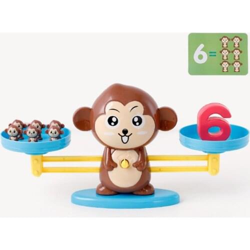 Kids Math Learning Toys Monkey Balance Scale Toy Math Addition
