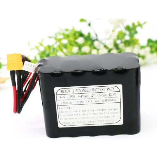 KLUOSI UAV Rechargeable 12VLi-ion Battery Pack 11.1V /12.6V17.5Ah 3S5P Use Single Cell NCR18650GA Combination for Various Drone