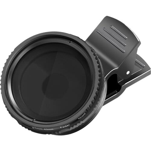 Neewer 37mm Clip-on ND 2-400 Cellphone Camera Lens Filter Kit: Adjustable Neutral Density Filter with Phone Clip for Smartphone