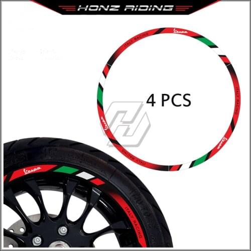 Motorcycle Wheel Reflective Sticker Kit Case for Vespa GTS GTV Sprint 12 Inch Rim