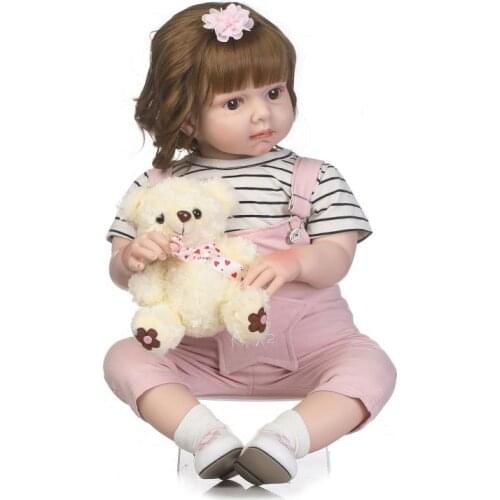 Large size 70cm real girl doll reborn toys handmade soft silicone reborn toddler dolls bebe girl reborn bonecas brinquedos