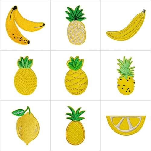 New Banana Sewing Clothes Patch Pineapple Lemon DIY Fruit Design Cloth Applique Handmade Sewing on Clothes Bag Accessories