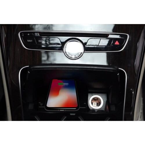 Qi Car Wireless Charger for Benz C-series/GLC For iPhone Xs Max Xr X Samsung S10 S9 Intelligent Infrared Fast Phone Holder