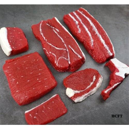 Meat props dining room hall hotel restaurant store shop decoration fake simulation pork beef slice block steak chops model