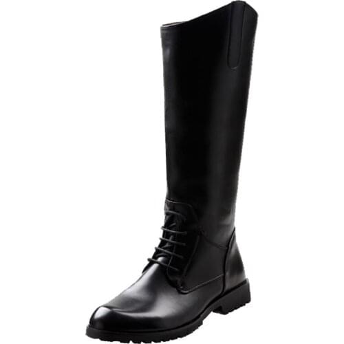 Equestrian Riding Boots Long Straight Zipper Mens Guard Of Honor Performance Locomotive Performance Mens Boots