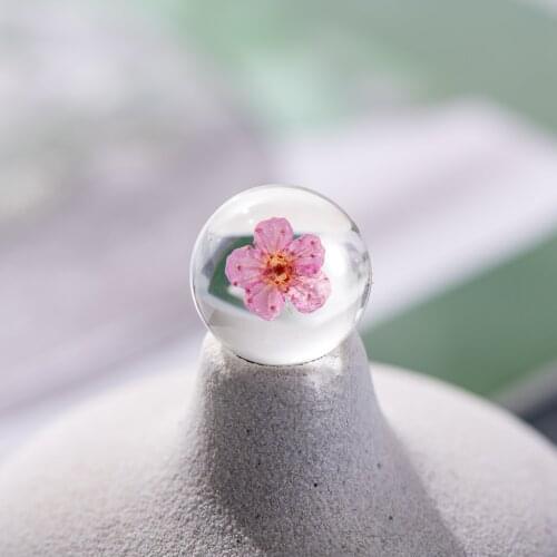 20# No-hook Solid Real Dried Flower Spherical glass Ball Without Hook Glass beads #GY428