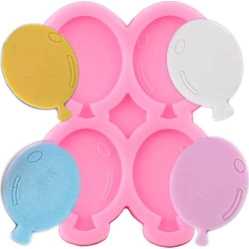 Balloon Silicone Mold Baby Birthday Cake Decorating Tools DIY Cupcake Topper Fondant Mould Candy Clay Chocolate Gumpaste Moulds