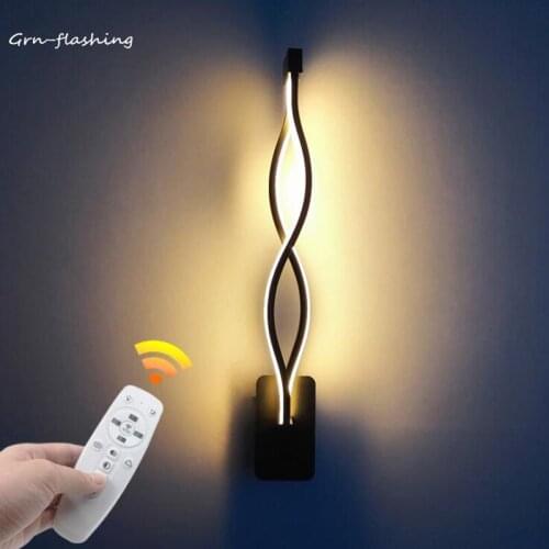 21W Modern Minimalist Wall Lamps LED Indoor Lamp with Bluetooth Remote Control Aisle Lighing Decoration for Living Room Bedroom