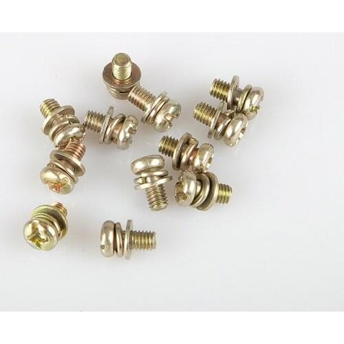 Welding machine special combination screw 5*8mm flat spring pad fixing screw