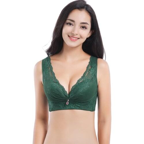 Large Size Sexy Lace Underwear Bra Women plus size breathable large breast thin cup big size bra Push Up Bra Large Size