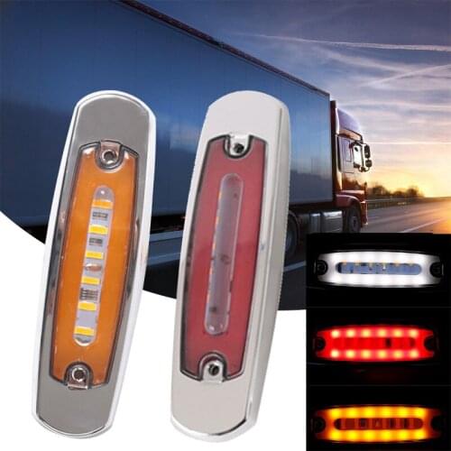 10pcs Side Marker Tail Light Amber white red 24V Waterproof Led Marker Lamp Ndicator Trailer Light Rear Side Lamp Truck Light