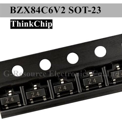 100pcs) BZX84C6V2 SOT-23 SMD Voltage Stabilized Diode 6.2V (Marking Z4)