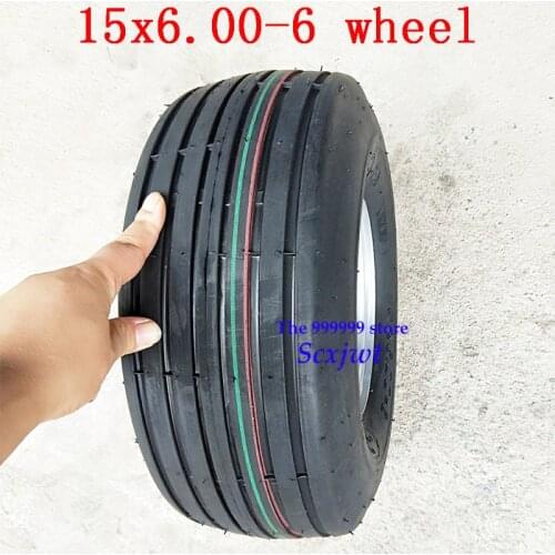 2019 Hot Sale 15X6.00-6 Wheel with High Performance Fits for 168CC Karting Go Kart Motorcycle Wheel Rim with Tubeless Tire