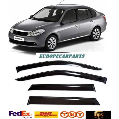 For Renault Symbol 2008-2012 Side Window Visors Sun Rain Guard Vent Deflectors 4 pieces