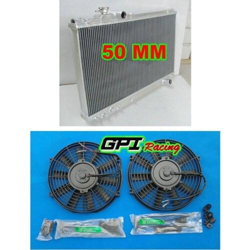 Aluminum Radiator & FAN FOR TOYOTA SUPRA MK4 JZA80 2JZ-GTE Twin Turbo MT