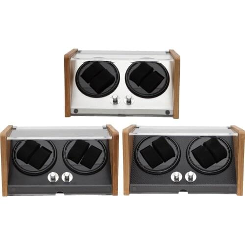 Luxury Automatic Watch Winder Box Display Accessories Mechnical Wooden for Watch Storage Collector Metal Knob Switch Rectangle