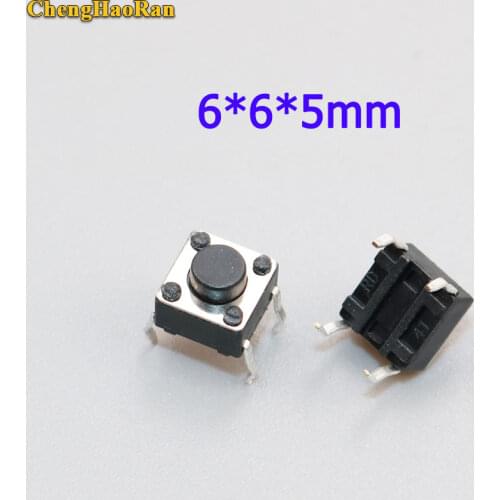 ChengHaoRan 50pcs 6x6x5mm Light touch switch DIP4 ON/OFF 6*6*5 Touch button Touch micro switch 6*6*5mm keys button DIP 4pin