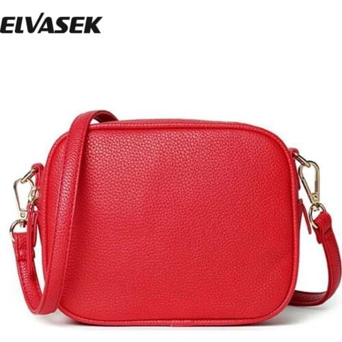 ELVASEK 2020 New Fashion Females shoulder Bags Simple Mini Handbag Pu Leather Hand bags For Ladies Womens bags DH0320