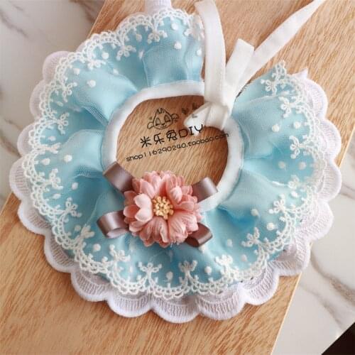Handmade dogs cats flower lace bibs grooming doggy supplies triangular bandage pet accessories pets products size S-XL