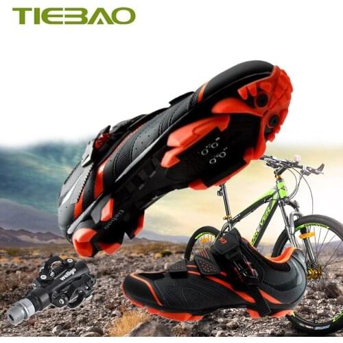 TIEBAO Mountain Bike Shoes 2019 Men Women Bicycle Riding Shoes Sapatilha Ciclismo Mtb Spd Pedals Self-locking Breathable Shoes