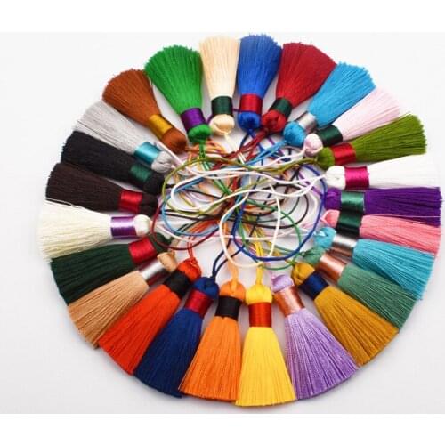 10pcs 13cm Smooth Color Tassels Pendants DIY Handicrafts Bookmark Garment Home Textile Ornament Decor Accessories Fringe Trim