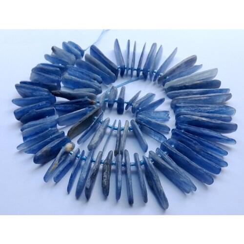 Sell One Strand 16" Kyanite semi precious gem stone Long Chip bead,Gem Stone Jewelry Making Finding Bead Strand,25-45mm