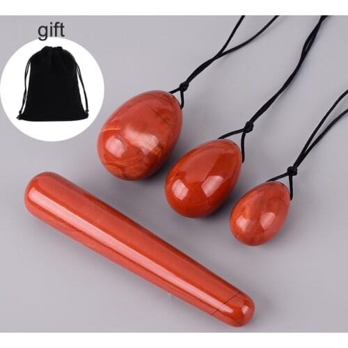 Redstone Yoni Wand Jade Eggs Massage Balls Set Natural Jade Stone Women Vaginal Muscle Tightening Kegel Exercise Massage Balls