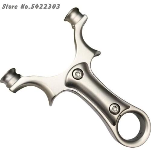 2021 New Titanium Alloy Slingshot Flat Rubber Band Slingshot Outdoor Hunting Heavy-duty Large Slingshot For Shooting And Ball