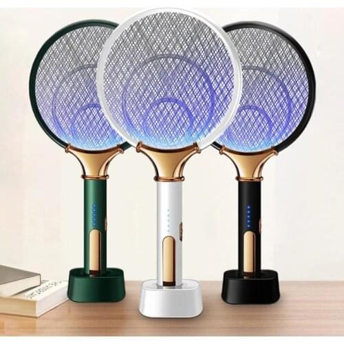 Garden Supplies 3000V Electric Flies Swatter Killer Fly Swatter Mosquito Trapper Rechargeable Bug Zapper Insect Racket 1200mAh