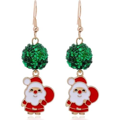 Earrings 2020 Christmas Gift Pendants Piercing Womens Earrings Red Decorations For Girls New Years Cute Funny Santa earring