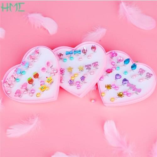 36Pairs/set Multi style Heart Box Classic Rhinestone Crystal Pearl Stud Earrings Sets For Women Girl Random Mix Piercing Jewelry