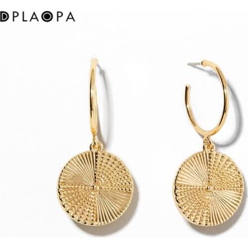 DPLAOPA 925 Sterling Silver Gold Michelle Earring Drop Earring San Women Piercing Pendiente Luxury Jewelry Clips Big Rock Punk