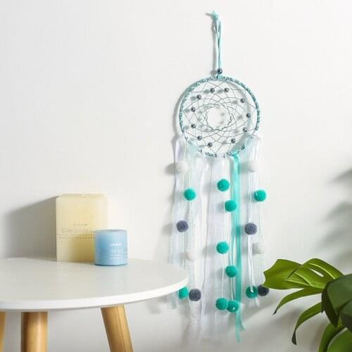 Blue Dream Catchers Hanging Ornament Handmade Dreamcatcher Home Wall Hanging Decoration Wholesale Dropship 1pc