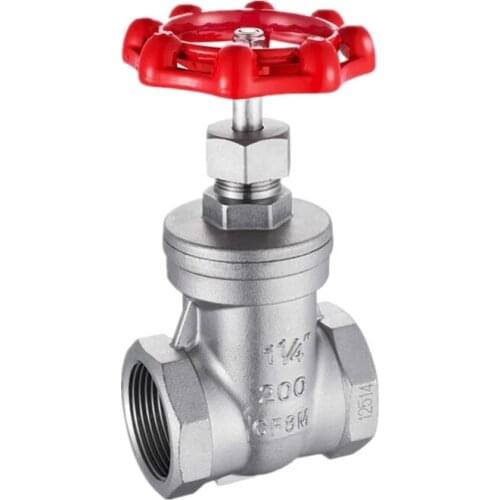 DN15-50 1/2" 3/4" 1" 1-1/4" 1-1/2" 2" BSPT Female Gate Valve 304 Stainless Steel Water Gas Oil Home Garden