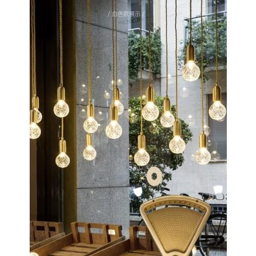 Gold LED Creative Crystal Creative Pendant Light European-style Luxury LED Lamps Moderm Glass Indoor Lighting Restaurant