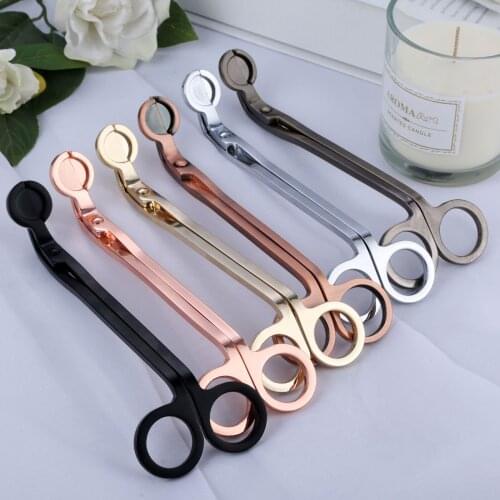 1pc Stainless Steel Candle Wick Trimmer 180*57mm Snuffers Candle Scissors Cutter Decorative Tools nze