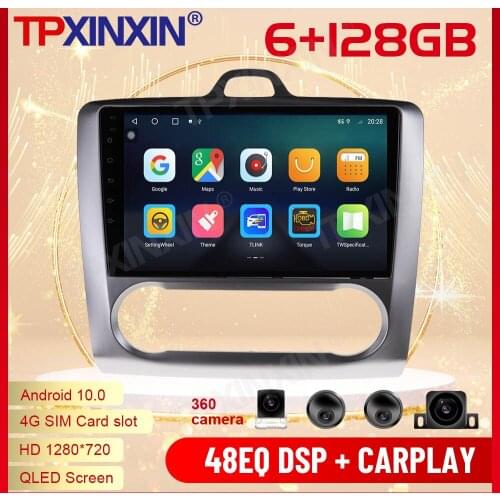 2 Din Carplay Android Radio Receiver Multimedia Stereo For Ford Focus 2004 2005 2006 2007 2008 2009 2010 2011 Recorder Head Unit