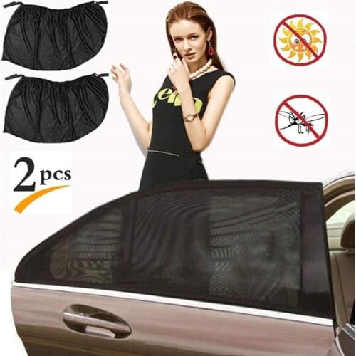 2pcs Car Front/Rear Side Window UV Sun Prevent Sunshine Blocker Cover Shade Mesh Auto Exterior Sunshade Baby Child Protect