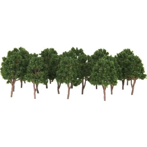 20Pcs Model Trees Train Scenery Trees Perfect Architectural Model Dark Green