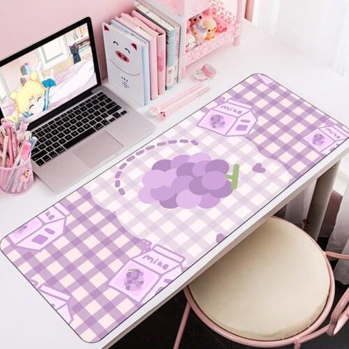 Large Purple Mousepad Grande Kawaii Cute Mouse Pad Gamer Cartoon Carpet Office Rubber Gaming Keyboard Computer Laptop Desk Mat