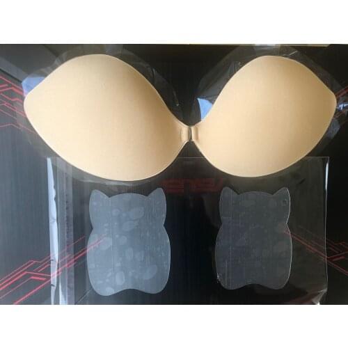 Strapless Bra Push Up Sexy Bra Sticky Reusable Invisible Magic Self Adhesive Nipple Covers for Women