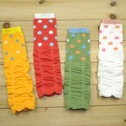 Baby Leg Warmers Newborn Knee Pads Dot Kids Knee Protector Winter Toddler Knitted Pleated Leggings Infant Safety Crawling Cusion