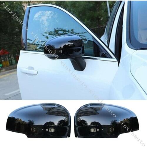 For Volvo XC60 2018-2020 Glossy Black Rearview Mirror Molding Covers Trim 2pcs Car modification Auto parts
