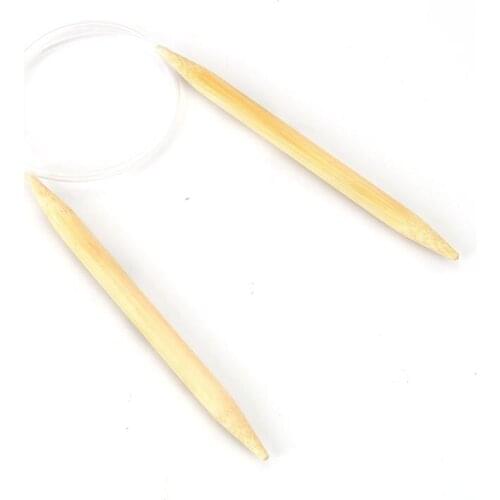 DoreenBeads 2 Pairs 9mm Bamboo Circular Knitting Needles Hand Sewing DIY Tools Scarf Hat Sweater Crochet Hook 60cm(23 5/8") long