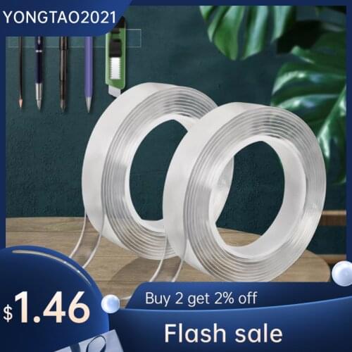Nano Double-Sided TapeUniversal Multifunctional Tapes Storage Decorative Washable Reusable Home Wall Transparent Stickers