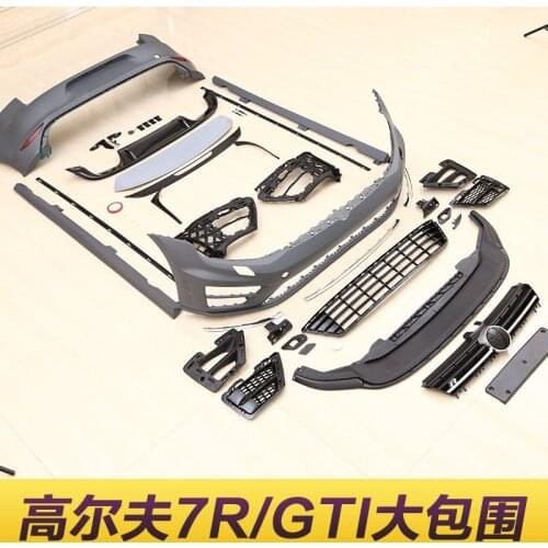 Fast2021 Fit For Golf 7R/GTI Modified Large Surround Bumper Front Bar Rear Bar Assembly Front And Rear Lip Exhaust Modification