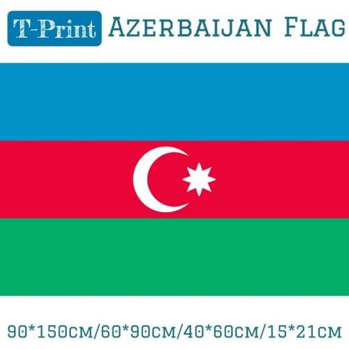 10PCS Flag 15x21cm 40x60cm 60x90cm 90x150cm Azerbaijan National flag For world cup Home Decoration banner